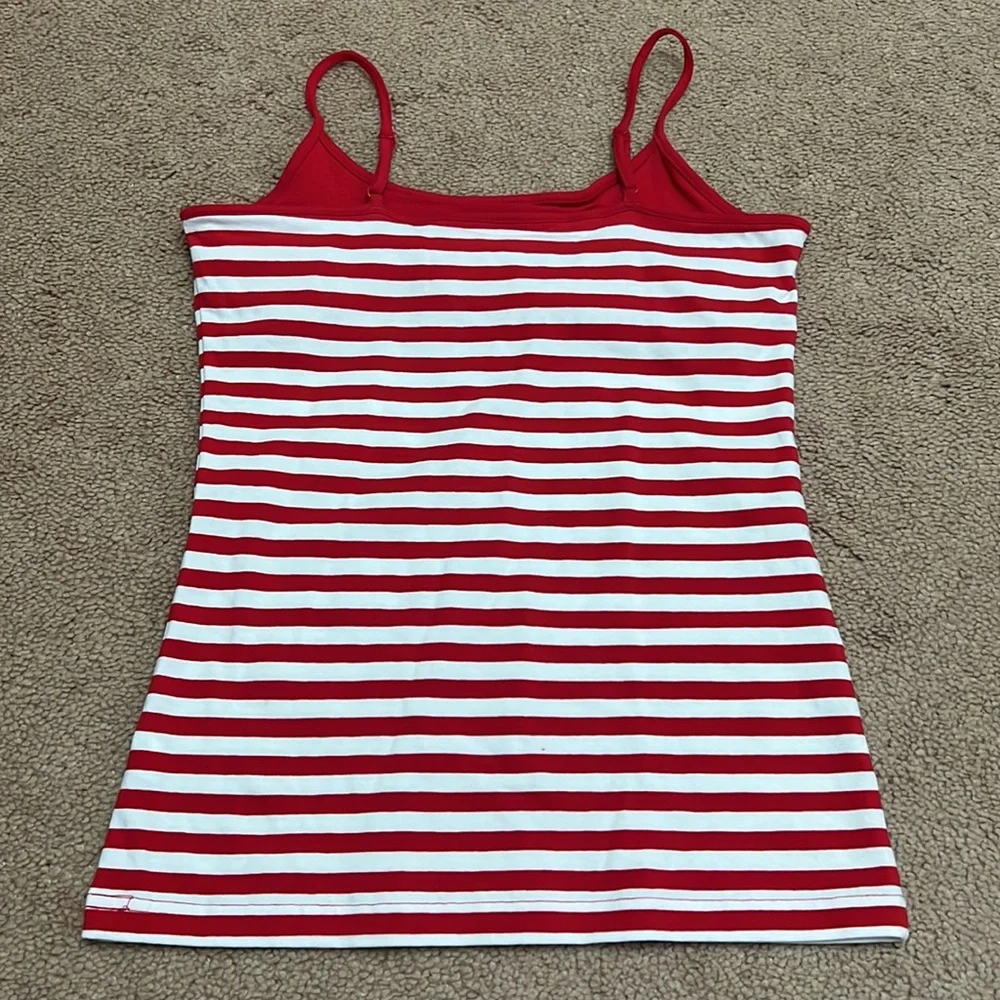 NWT Gap Red & White Strip Cami Tank Top small - Picture 4 of 7
